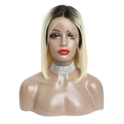 613 Lace Front Human Hair Wigs T1b 613 Brazilian Straight Honey Blonde Short Bob Wigs Omber Bob Lace Front Wig