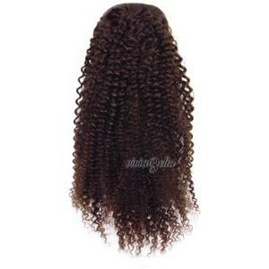 Peruvian Brown Jerry Curl 100% Human Hair Wrap up Ponytail