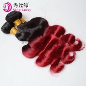 Wholesale 10A Brazilian Remy Human Hair Products Ombre Color 1b/Red Body Wave Virgin Hair Weft