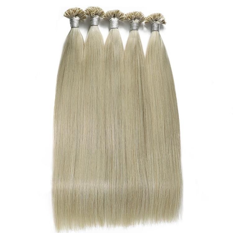 12A Human Hair Straight 100% Human U Tip Hair Extensions #60A