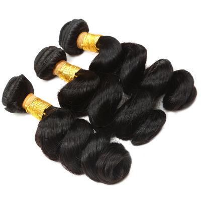 Non Remy Loose Wavy Human Hair Bundles Virgin Hair Weft Wholesale