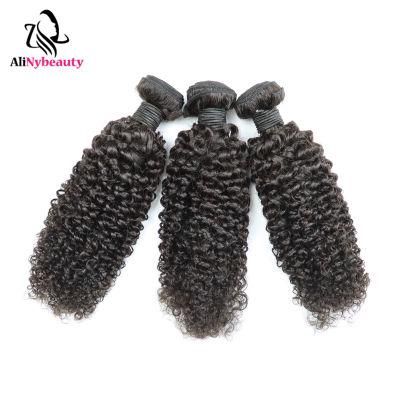 Alinybeauty Wholesale Price Raw Unprocessed 12A 10A Grade Indian Cuticle Aligned Brazilian Human Hair Jerry Curly Hiar Extension