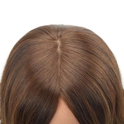 Long Hair Long Layer Light Brown Tone Wavy European Hair Replacement for Women