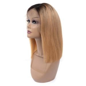 Remy Brazilian Lace Front Human Hair Ombre Short Bob Wig