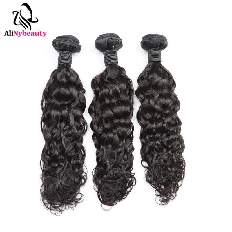 Alinybeauty Cuticle Aligned Hair Virgin Human, Raw Indian Hair Bulk, Double Weft Human Hair Extensions