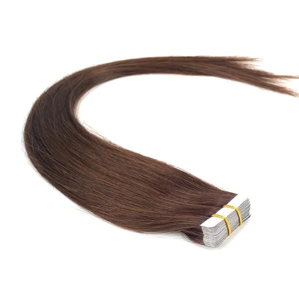 Long Straight Brown Human Hair High Quality Tape Extension