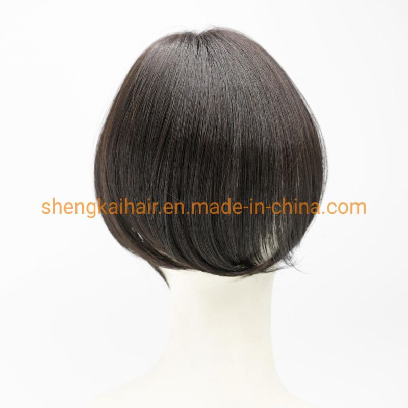 Wholesale Premium Quality Full Hantied Quality Human Hair Synthetic Hair Mix Women Hair Toppers