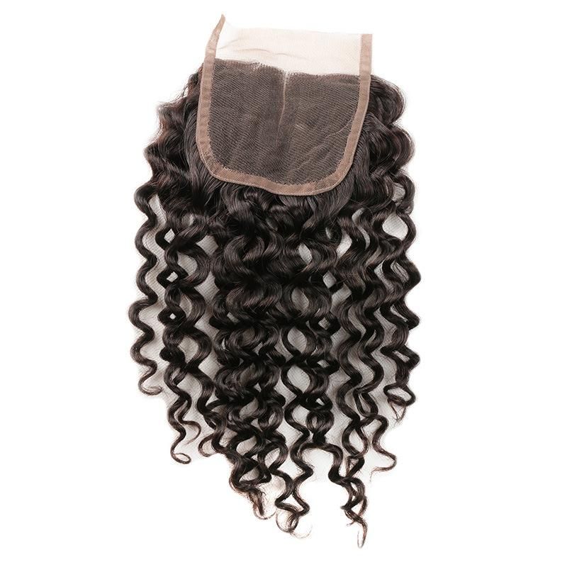 7A Human Hair with Closure Ms Lula Hair Weft with Closure Brazilian Virgin Hair Straight Lace Frontal Closure with Bundles