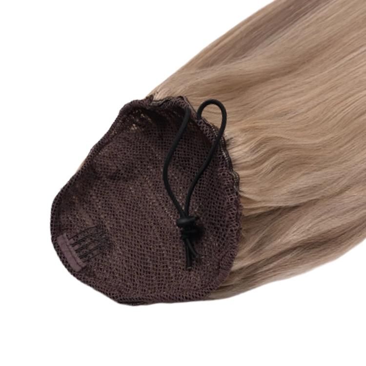 100% Remy Human Hair Blonde Drawstring Ponytail Hair Extensions