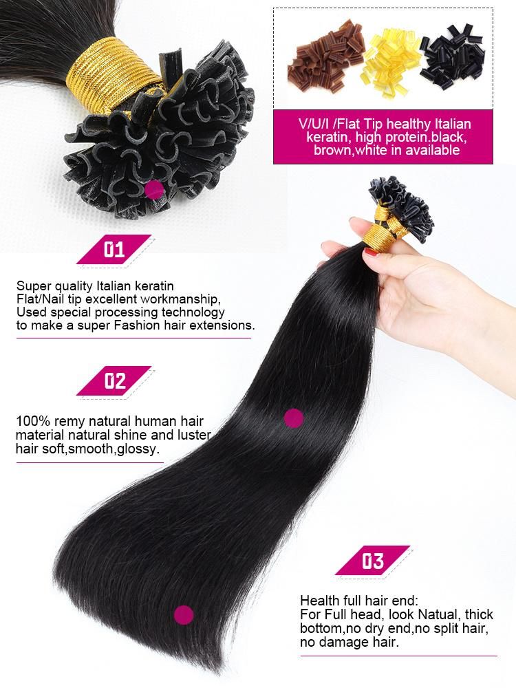 2016 Hot Sale in USA/Europe Top Quality U-Tip Hair Extension