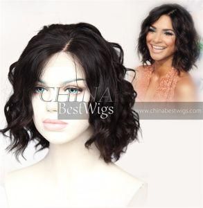 Wavy Short Bob Side Part Lace Front Wig