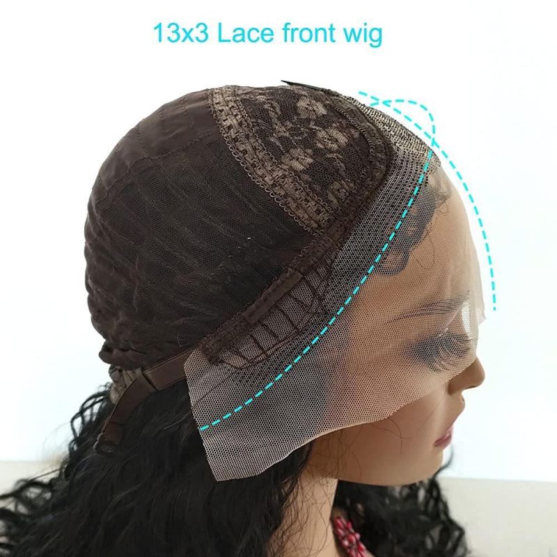 Hair 13X3 Glueless Synthetic Lace Front Wigs Black Wigs for Black Women Long Wavy Wig Heat Resistant Fibe Real Natural Synthetic Wigs