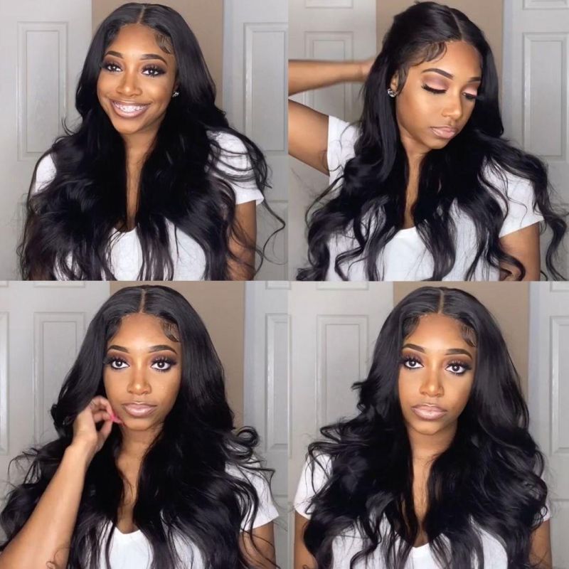 Pre Plucked Body Wave Human Hair Wigs 13X4 Lace Front Wigs