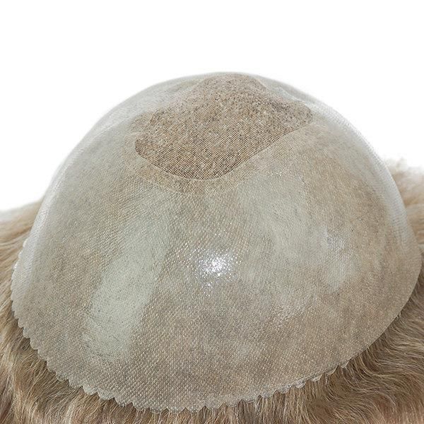 Fine Welded Mono with PU Skin Base Natural Hair Toupee