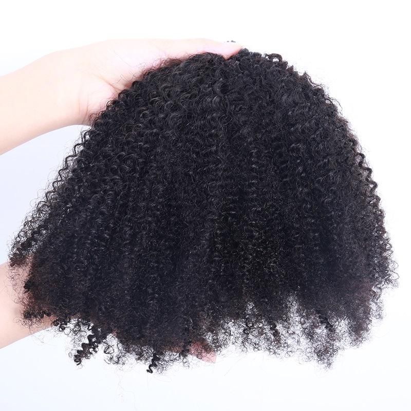 24inch 3PCS/Lot of Afro Kinky Curly Human Hair 4b 4c I Tip Microlinks Brazilian Virgin Hair Extensions Hair Bulk Natural Black Color for Women