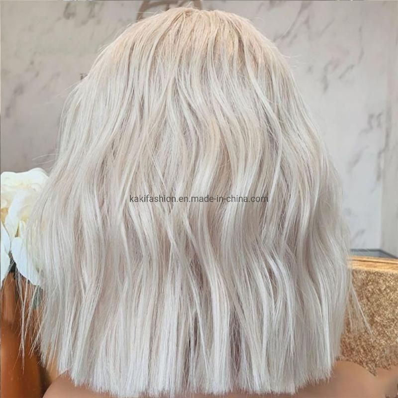 Light Weight Blond Soft Fiber Wave HD Synthetic Hair Lace Front Wig