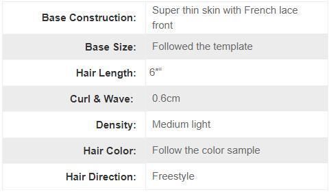 Ljc1820 Afro Curl Hair Lace Front Toupee for Men