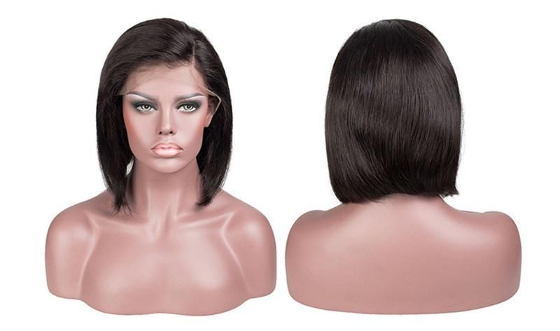 Short Bob Lace Wig 13*4 Lace Front Wig Brazilian Remy Human Hair Wig 180% Straight Lace Front Wig Pre Plucked with Baby Hair
