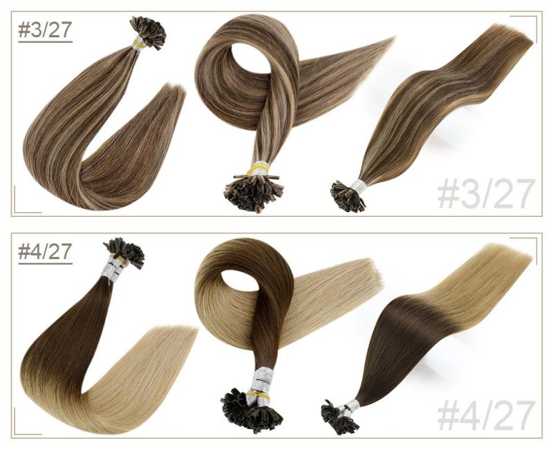 Prebonded Human Hair Keratin Glue Beads U Tip Hair Extensions