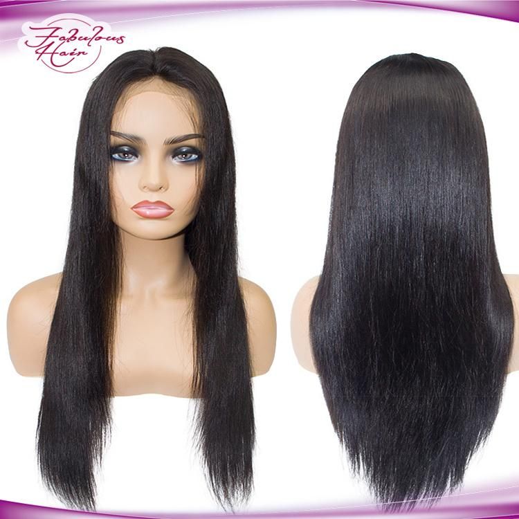 6 Inches Deep Parting Straight Human Hair Lace Front Wig