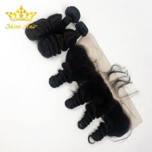 Natural 13*4 Black Lace Frontal 100% Brazilian Virgin/Remy Human Hair in Stock