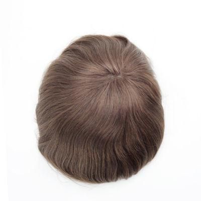 Men&prime;s Toupee Is French Lace with Super Thin Clear PU Around