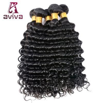 Peruvian Deep Wave Human Hair Bundles 1 Bundle Remy Hair Natural Color Hair Extension