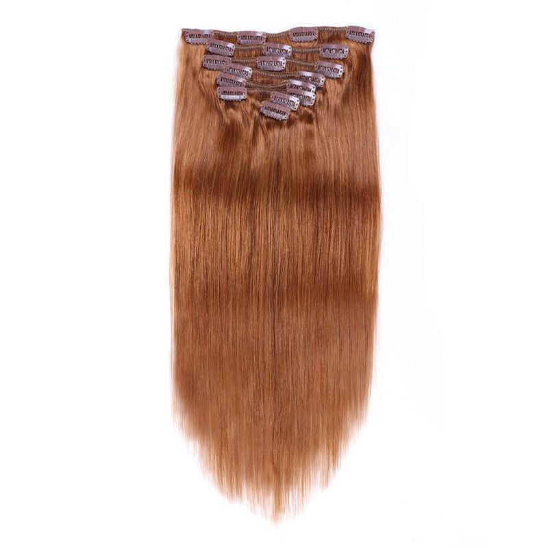 613# Blonde Color 100% Human Hair Clip in Hair Extensions