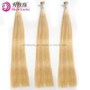 100% Real European Virgin Human Hair Keratin Tip I-Tip Nail Hair Extensions Smooth Seamless Hair