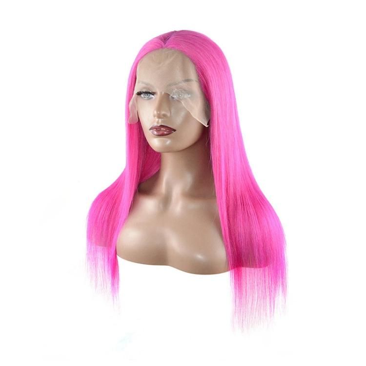 Wholesale Price 13X4 Lace Front Silky Straight Ombre Magenta Human Hair Wigs
