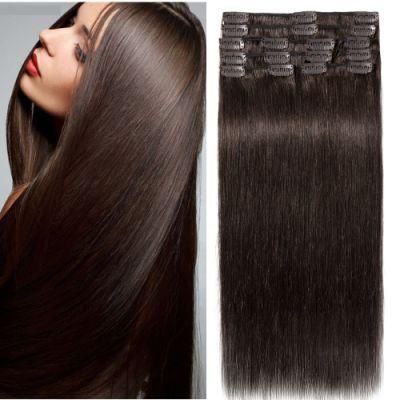 Clip in Human Hair Extension 7PCS 100gram 100% Virgin Hair Extension (AV-CH80-14-2)