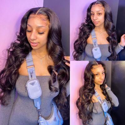 Pre Plucked Body Wave Human Hair Wigs 13X4 Lace Front Wigs