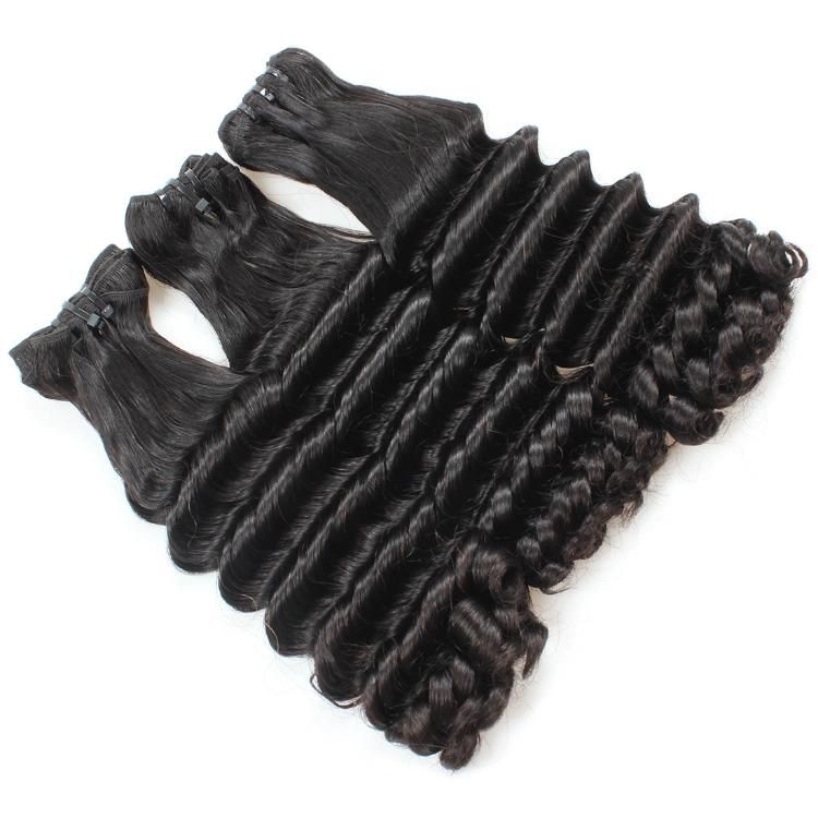 Double Drawn Deep Loose Wavy Curly Funmi Human Hair Bundles Extension