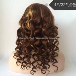 7A Human Chinese Hair 24&quot; Bw Frontal Lace Wigs #4/#27