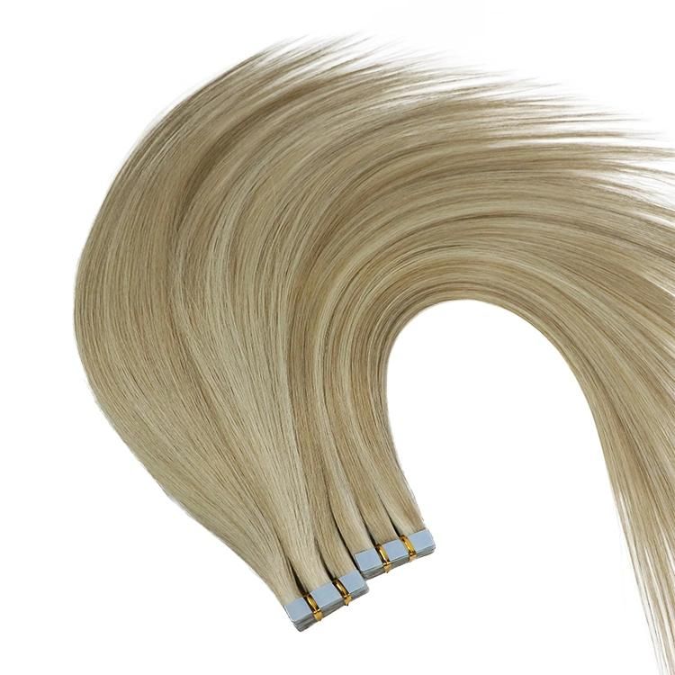 12A 100% Raw Cuticle Aligned Russian Human Tape in Hair Extensions