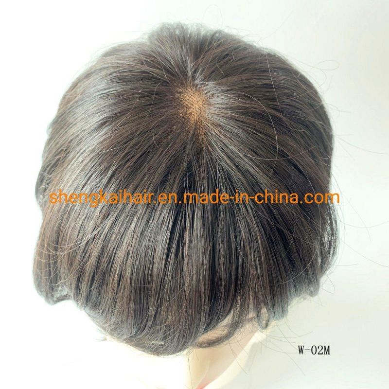 Wholesale Full Hand Tied Human Hair Synthetic Hair Mix Futura Monofilament China Wigs 533