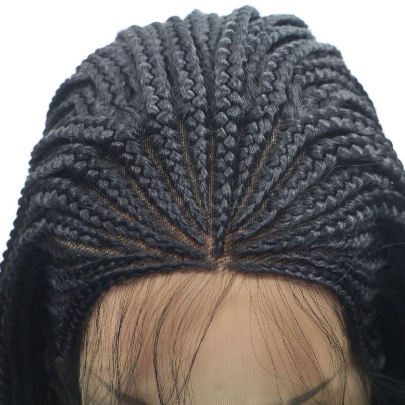 New Style Lace Front Synthetic Wigs Hair Braided Wig with Baby Hair