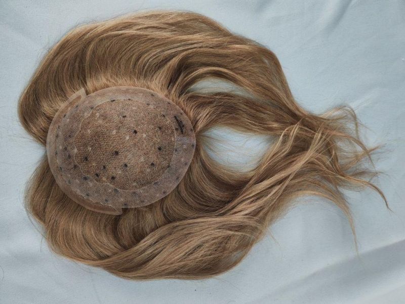 2022 Most Popular Ventilated Fine Welded Mono Human Hair Toupee Made of Human Remy Hair