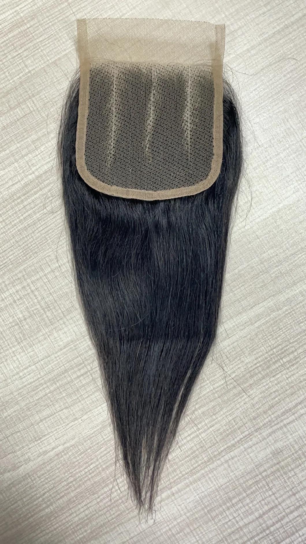Good Quality Lace Closure Wigs Packet Hair with Human Hair Closure