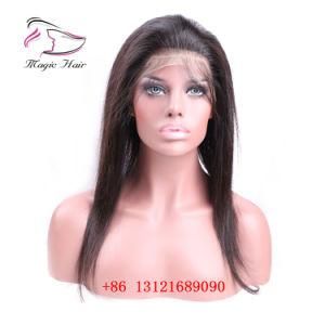 360 Lace Frontal Brazilian Straight Remy Hair 130% Density Swiss Lace Bleached Knots