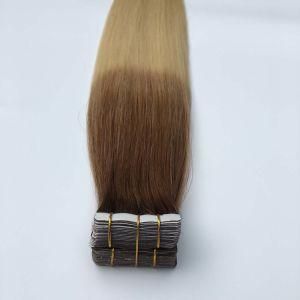 Ombre 1/Grey Us PU Tape Skin Weft Brazilian Virgin Remy Human Hair Extensions