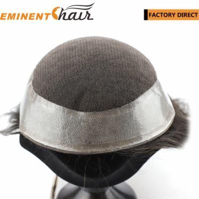 Lace Base Remy Hair Men&prime;s Hairpieces