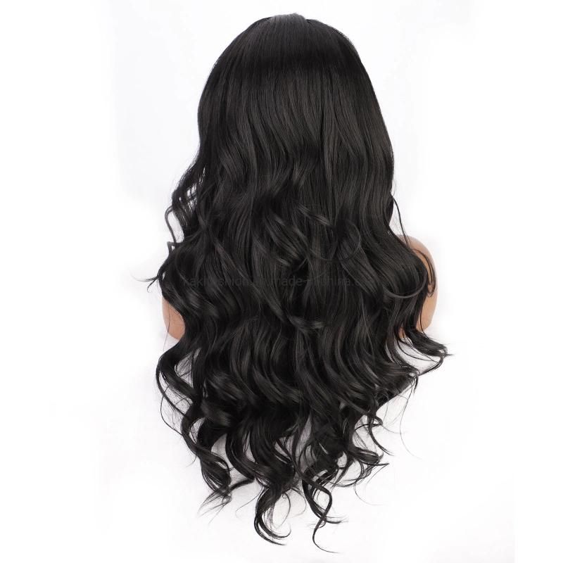 European and American Big Wave Synthetic Fiber High Temperature Resistant Wig with Headband