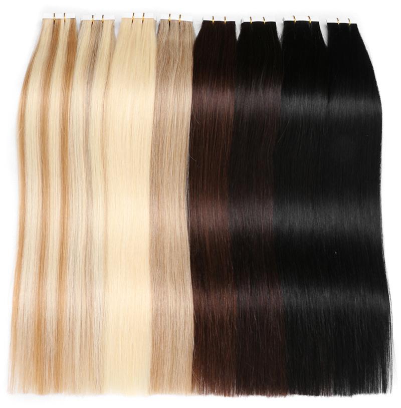 Wholesale Price 100% Remy Human Hair European Double Drawn Tape in Hair Extension