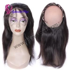 Sylandawigs #1b Brazilian Human Hair Straight 360 Lace Closure with Free Shipping