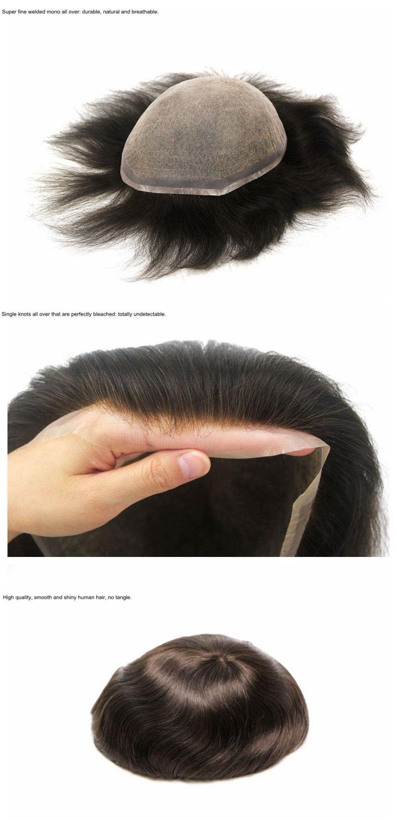 Super Fine Welded Lace Perfect Human Hair Toupee