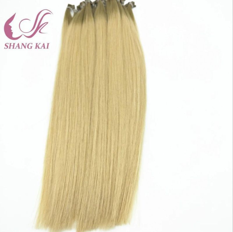 Hot Selling Unprocessed Flat Tip Hair Extension Mongolian Hair Ombre Color Ponytail Hair