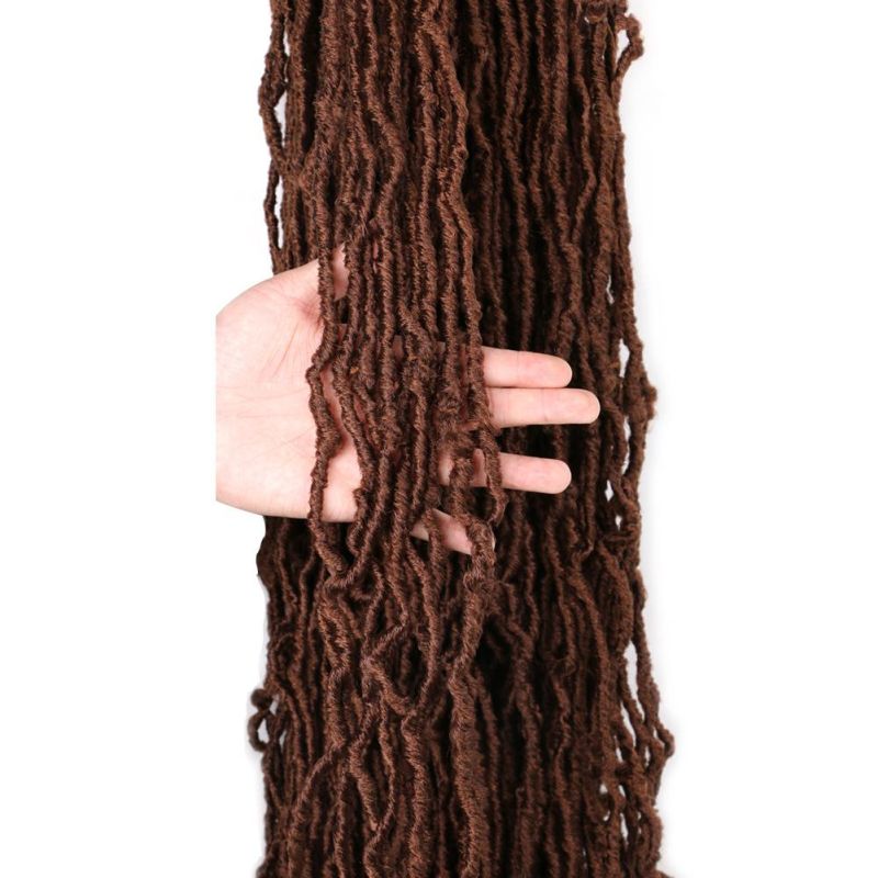 36 Inch Soft Dread Crochet Hair Goddess Faux Loc Braids Synthetic Hair Nu Locs Hair Extensions
