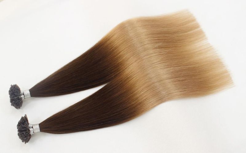 U-Tip Extensions Brazilian Straight Human Hair Bundles Ombre Color Remy Human Hair Extensions