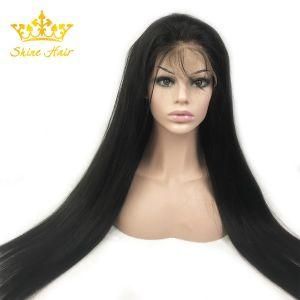 100% Human Lace Wig with Natural Black Color for Straight